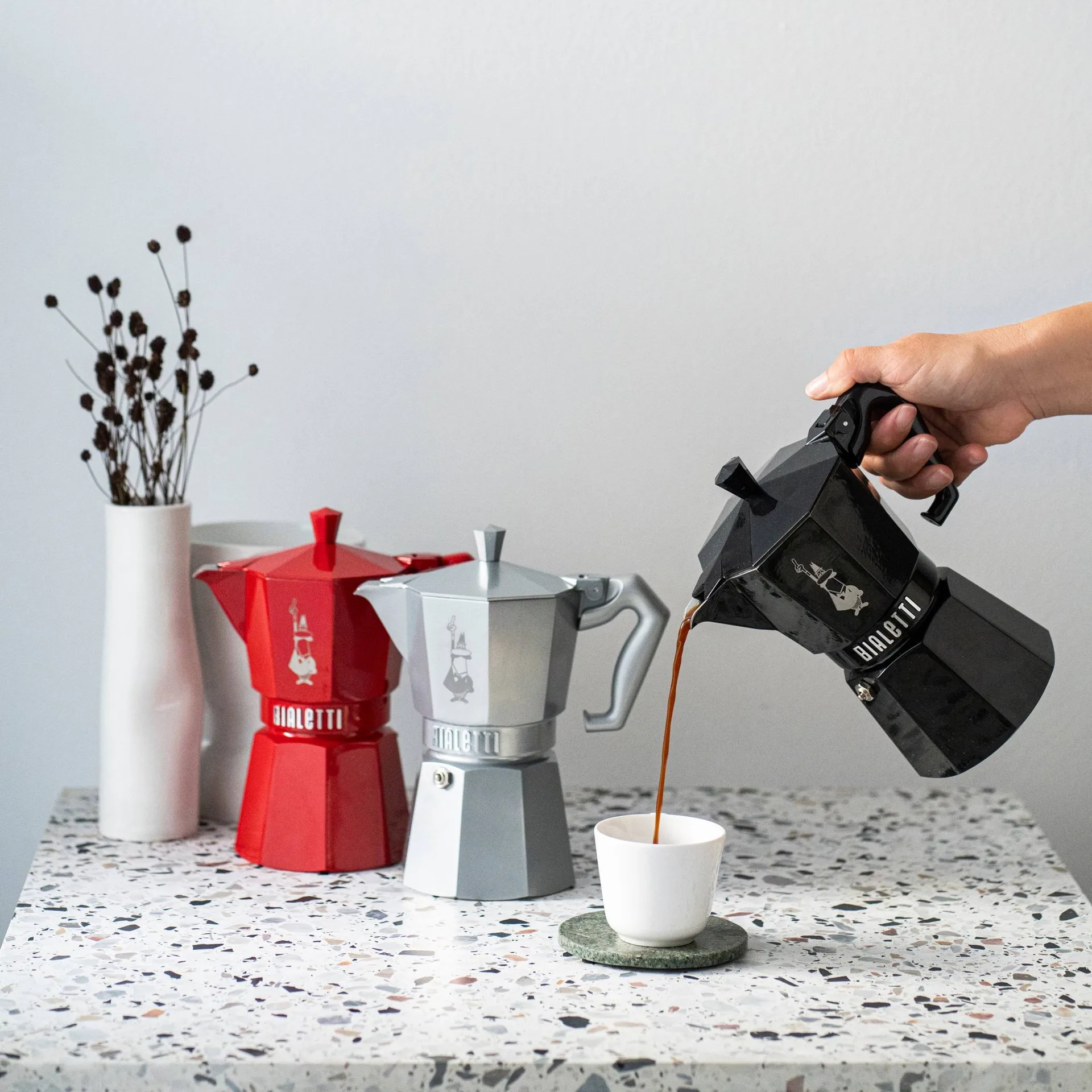 Bialetti ekskluzywny zaparzacz moka, Czarny, 3 filiżanki Bialetti