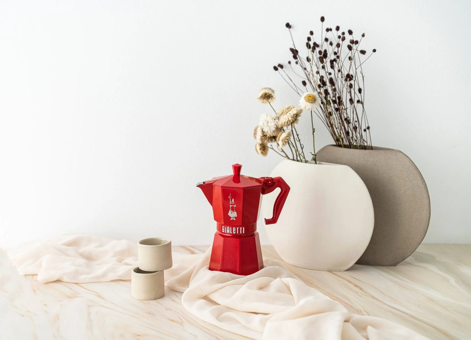Bialetti ekskluzywny zaparzacz moka, Czerwony, 6 filiżanek Bialetti