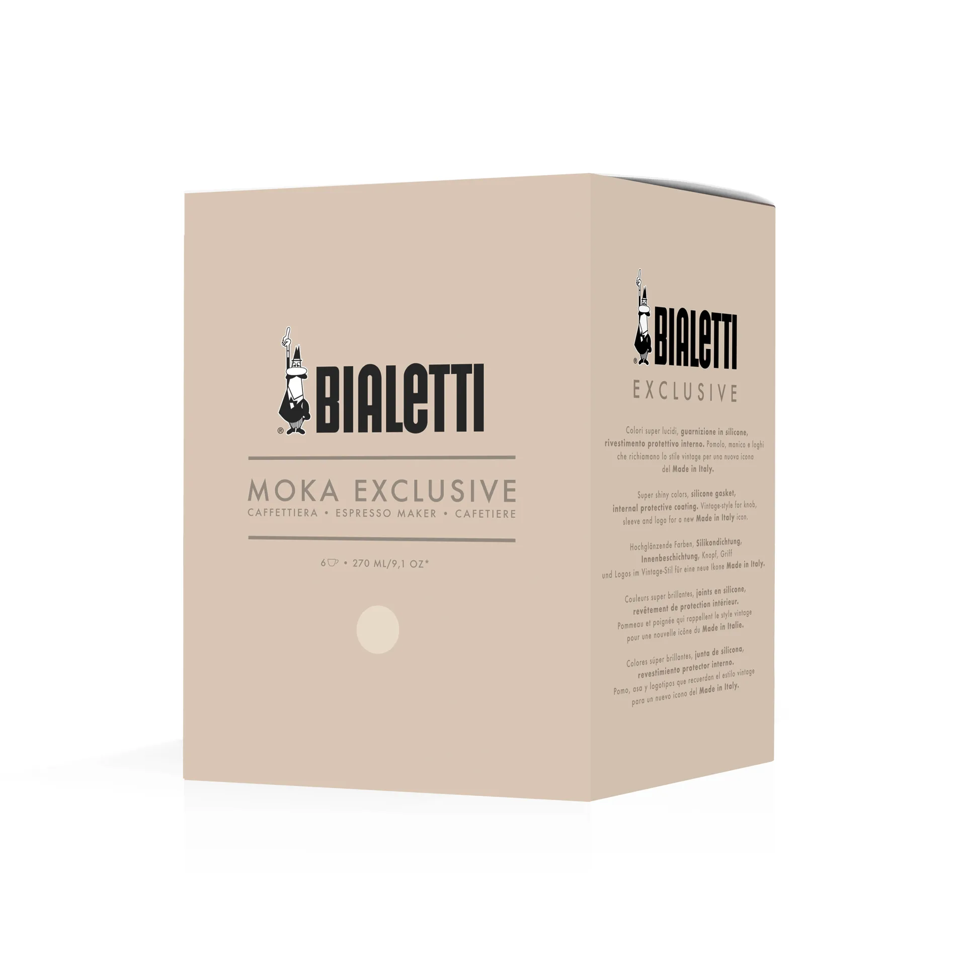 Bialetti ekskluzywny zaparzacz moka, Kremowy, 6 filiżanek Bialetti