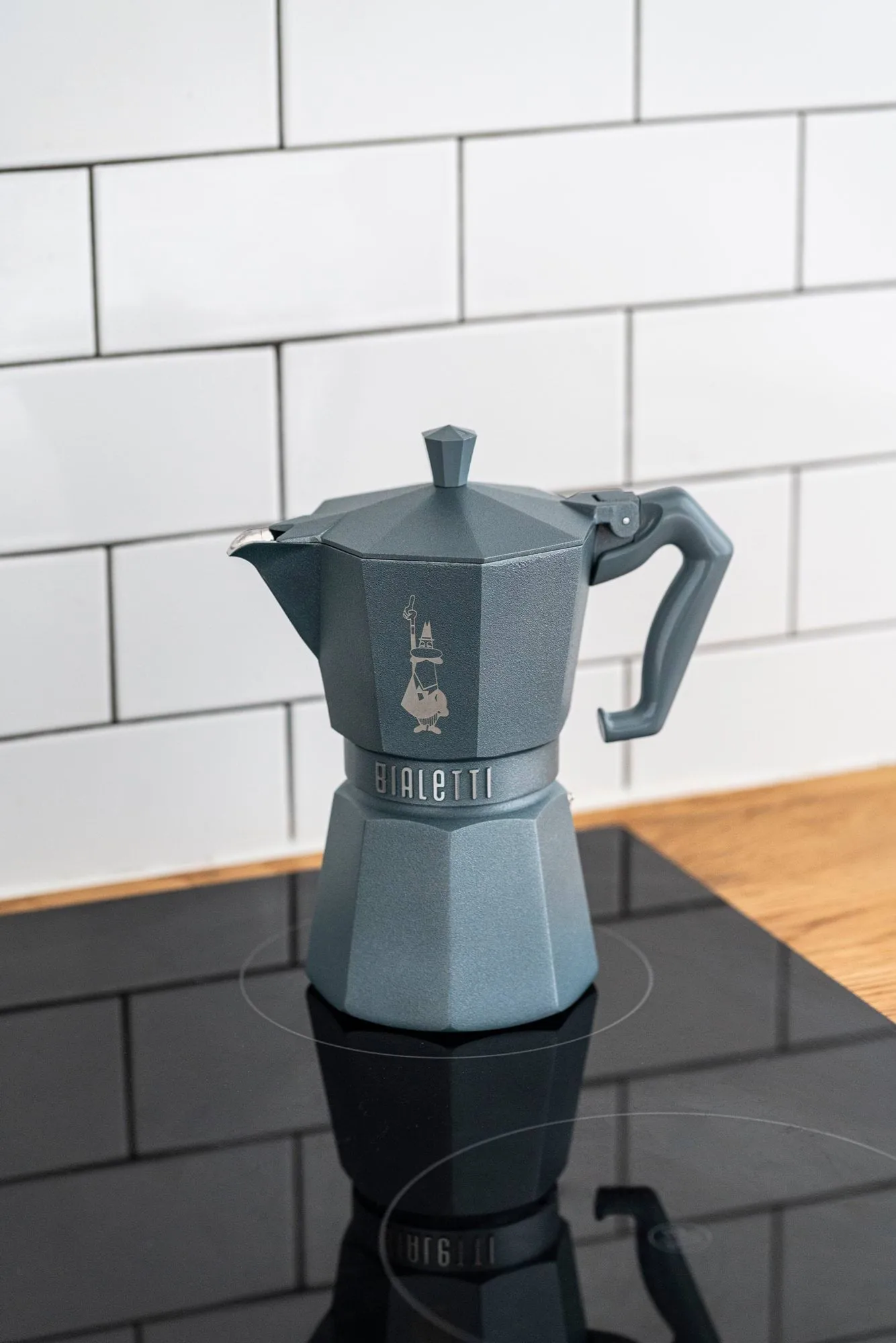 Bialetti exclusive moka na indukcję, Szary, 3 filiżanki Bialetti
