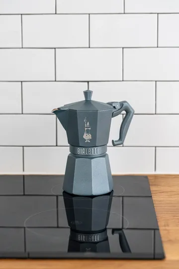 Bialetti exclusive moka na indukcję - Szary, 6 filiżanek - Bialetti