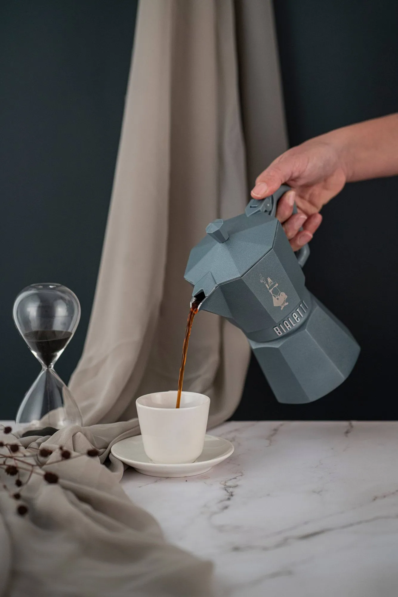 Bialetti exclusive moka na indukcję, Szary, 6 filiżanek Bialetti
