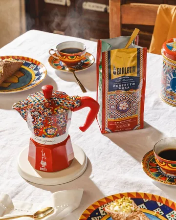 Kawiarka Bialetti x Dolce & Gabbana - Sycylijski wózek, 6 filiżanek - Bialetti
