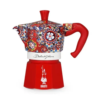 Kawiarka Bialetti x Dolce & Gabbana - Wózek sycylijski, 3 filiżanki - Bialetti