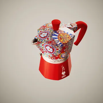 Kawiarka Bialetti x Dolce & Gabbana - Wózek sycylijski, 3 filiżanki - Bialetti