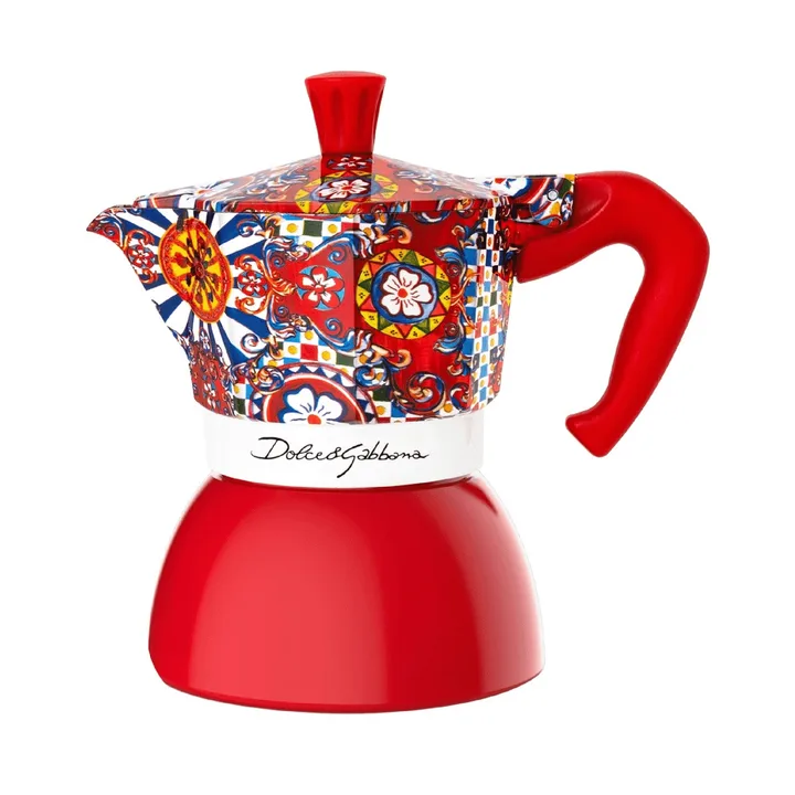Kawiarka indukcyjna Bialetti x Dolce & Gabbana - Sycylijski wózek, 4 filiżanki - Bialetti