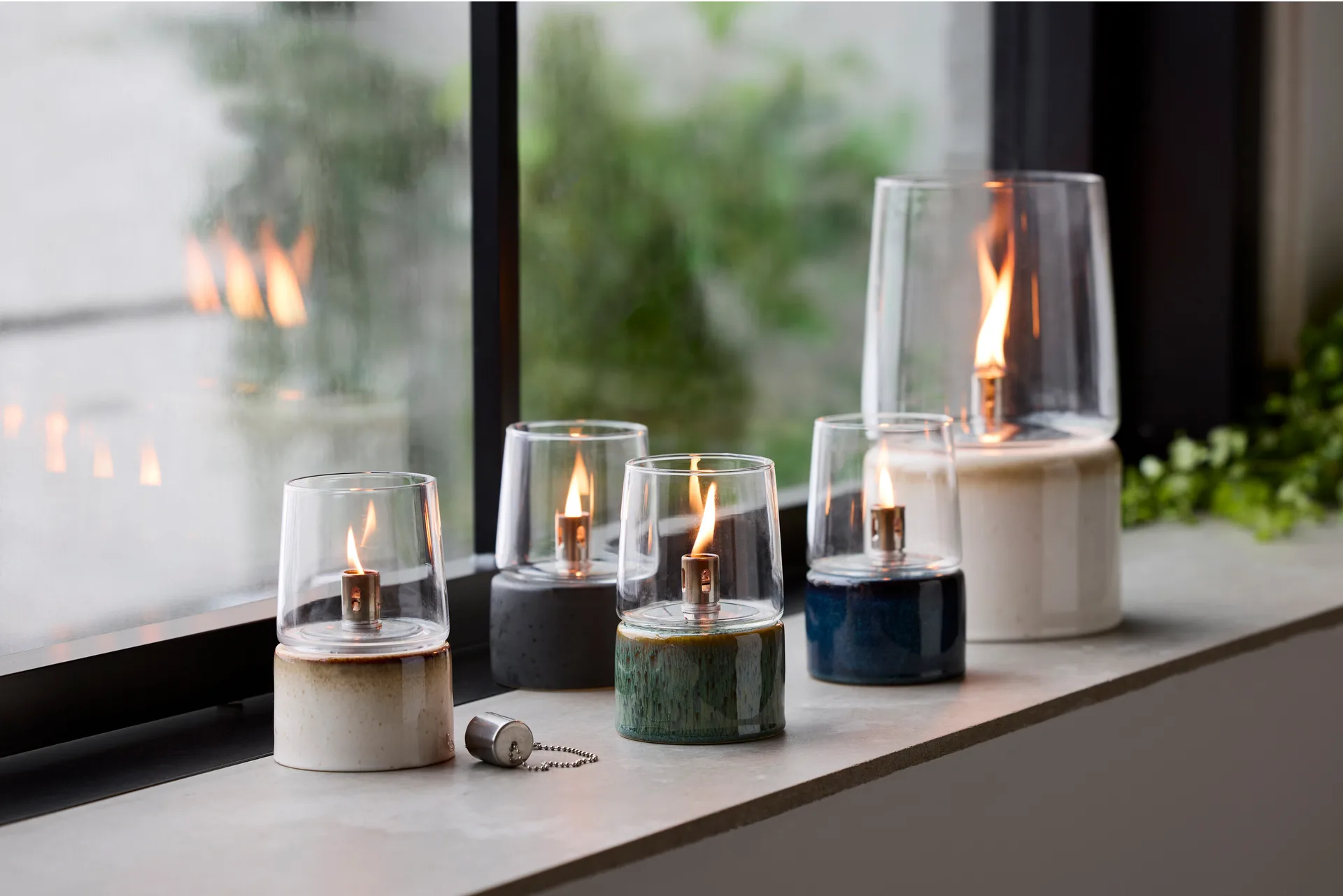 Bitz Gastro lampa naftowa Ø8,5x14 cm, Zielona Bitz