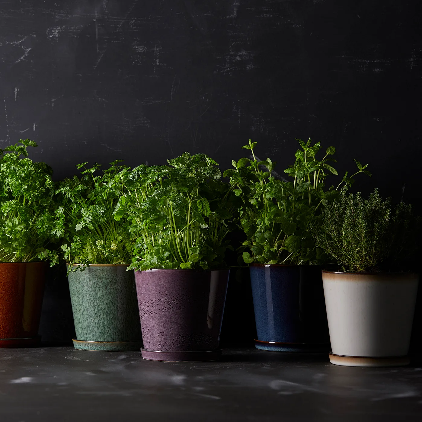 Donica Bitz ze spodkiem Ø14 cm, Ciemnoniebiesko-czarny Bitz