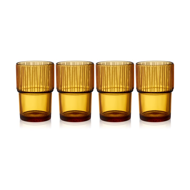 Kusintha szklanka do kawy 380 ml 4-pack - Amber - Bitz