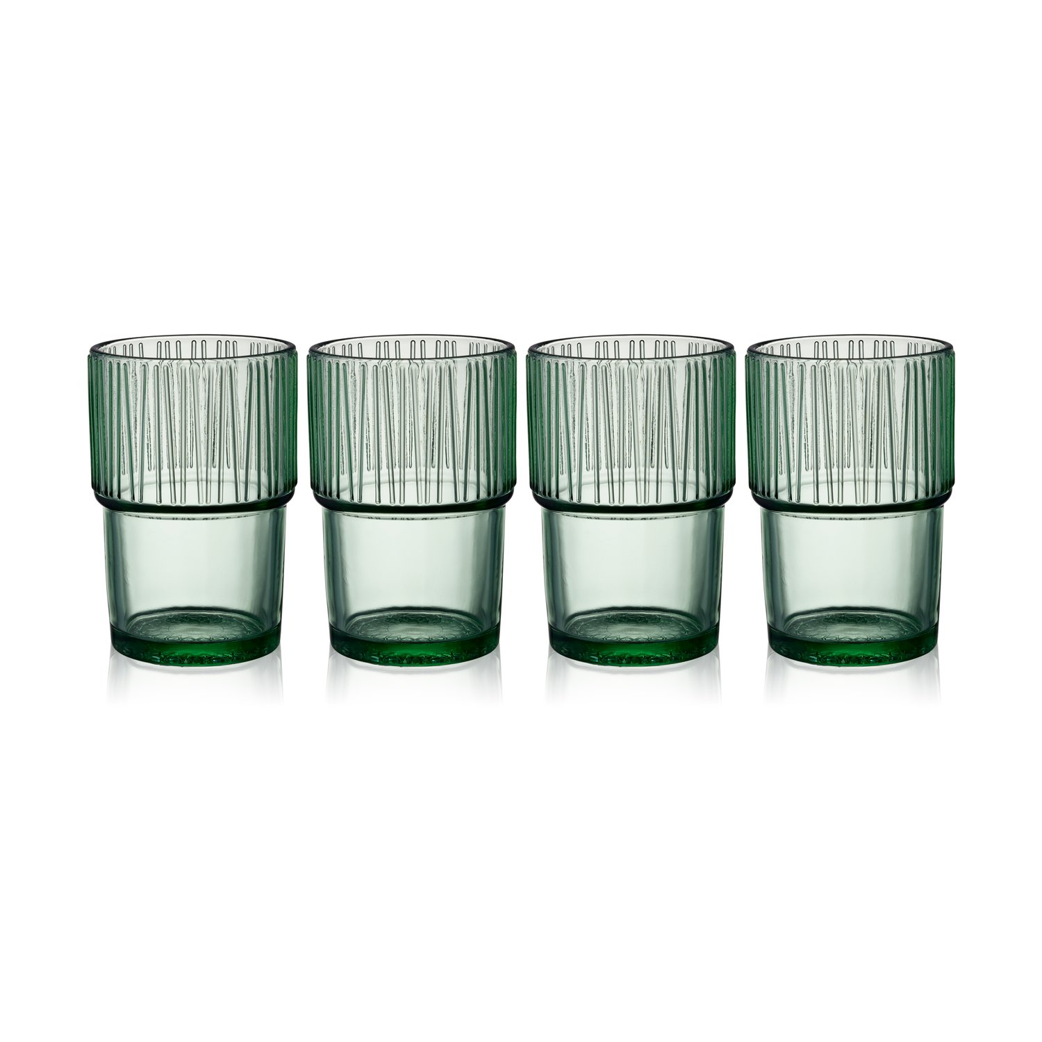 Bitz Kusintha szklanka do kawy 380 ml 4-pack Green | Skandynawski Design | Szklanki do napojów | Zielony