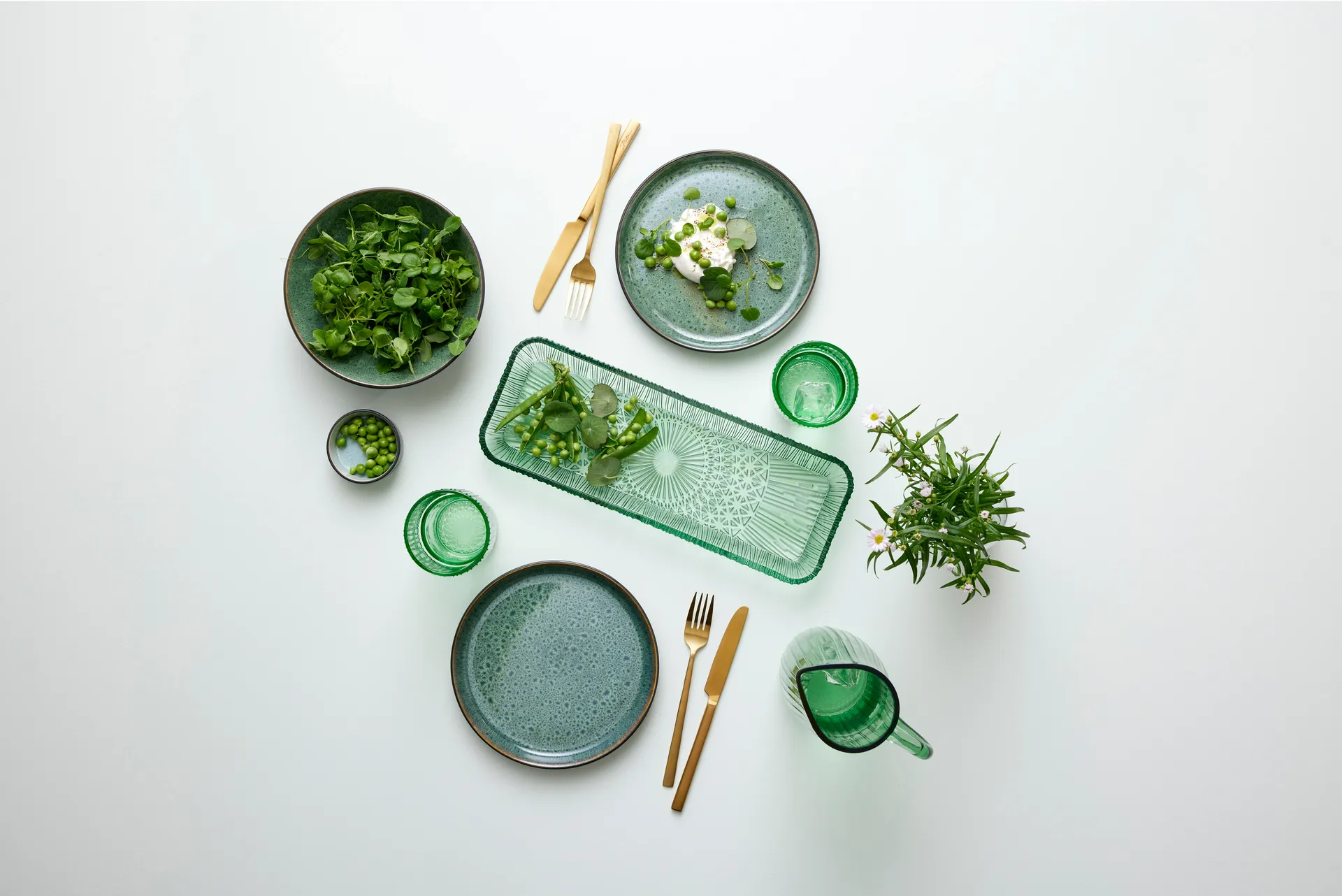 Kusintha szklanka do kawy 380 ml 4-pack, Green Bitz