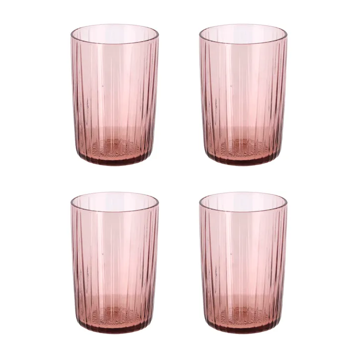 Kusintha szklanki do wody 280 ml, 4‑pak - Pink - Bitz