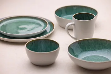 Miska Bitz Ø 18 cm - Biało-zielony - Bitz