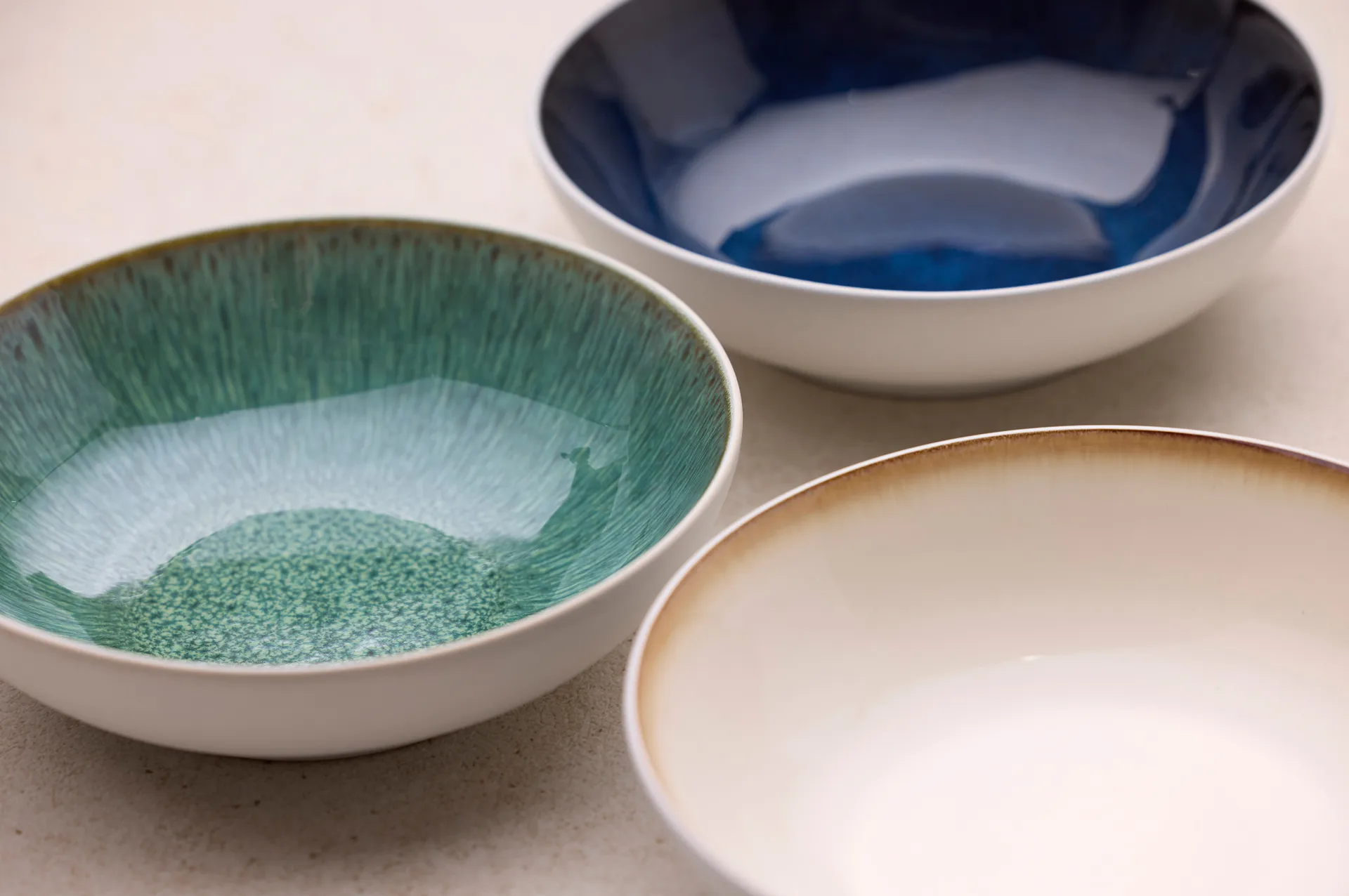 Miska do makaronu Bitz gastro Ø20 cm, Biało-zielony Bitz