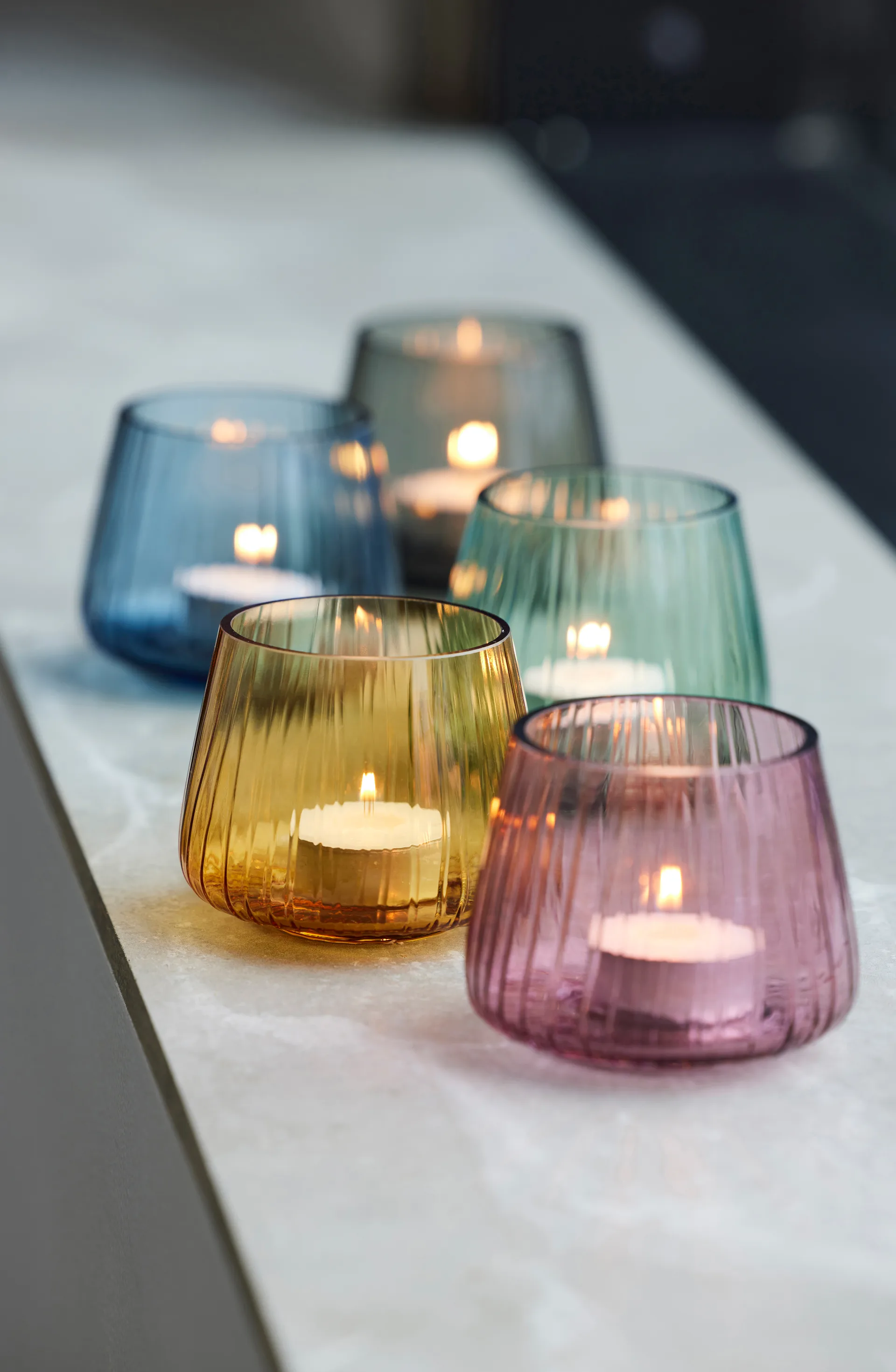 Świecznik na tealight Kusintha 7,5 cm 2-pak, Amber Bitz