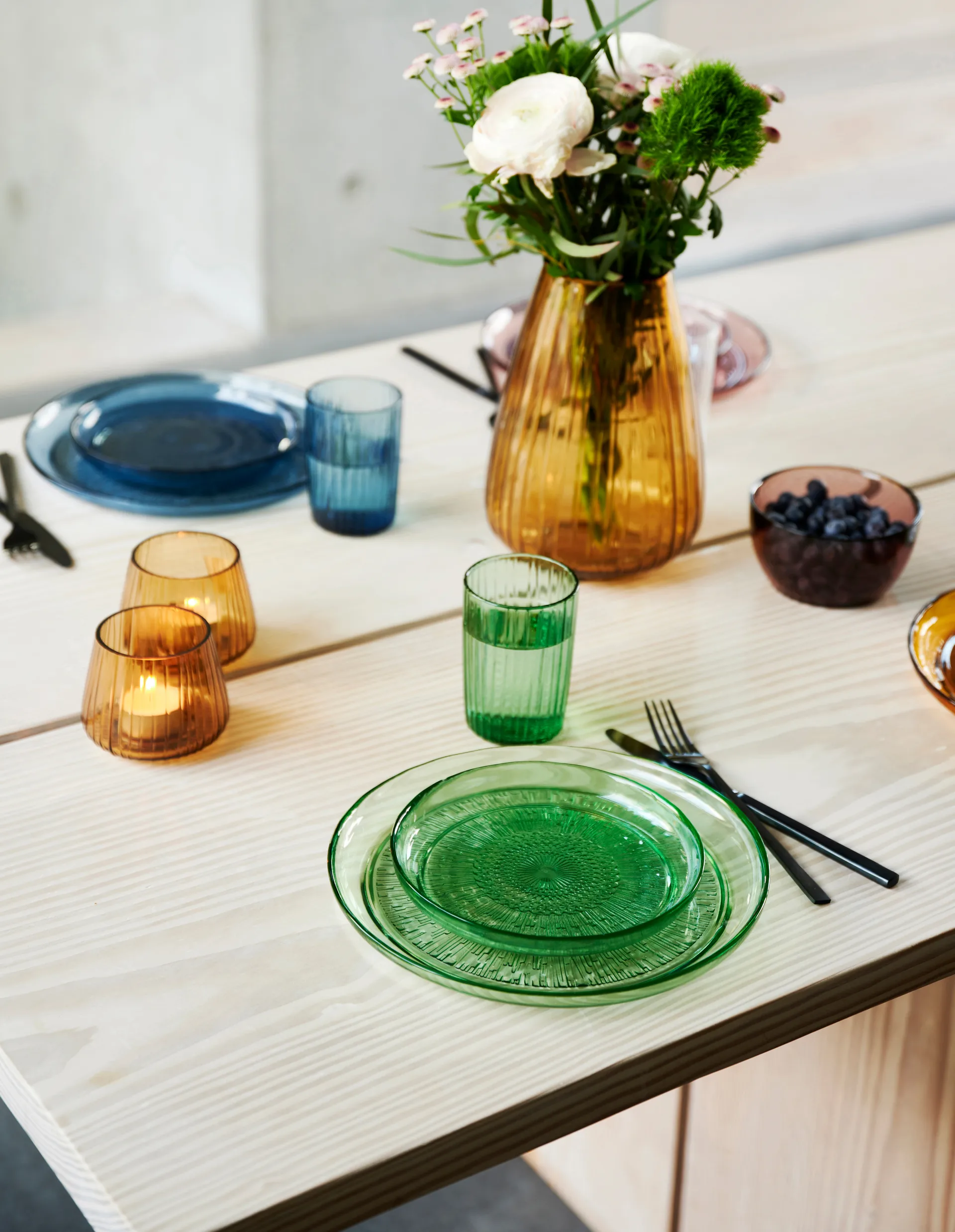 Świecznik na tealight Kusintha 7,5 cm 2-pak, Zielony Bitz