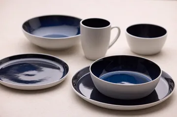 Talerz Bitz Gastro Ø 21 cm - Biało-granatowy - Bitz