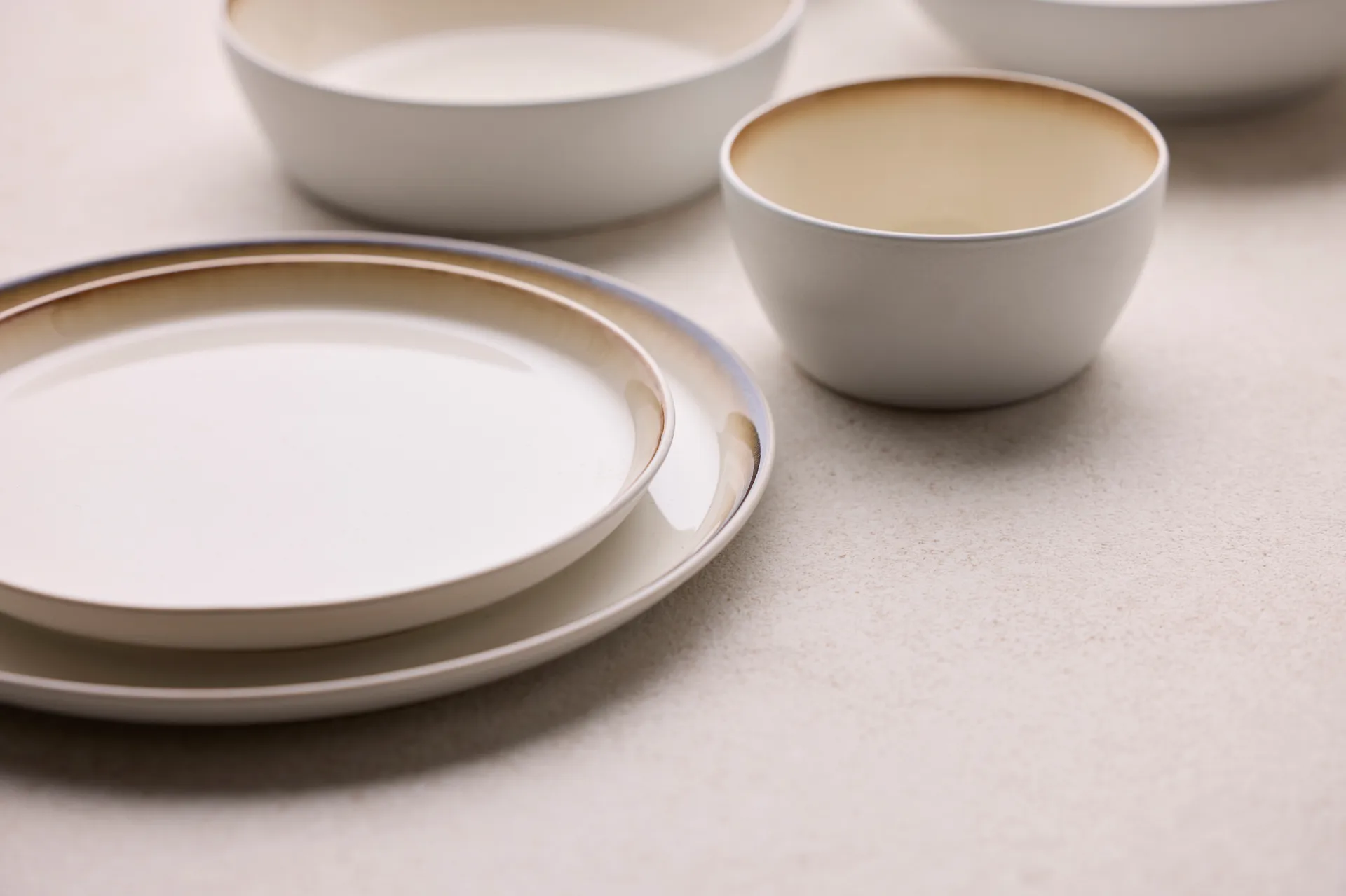 Talerz Bitz Gastro Ø 21 cm, Biało-kremowy Bitz