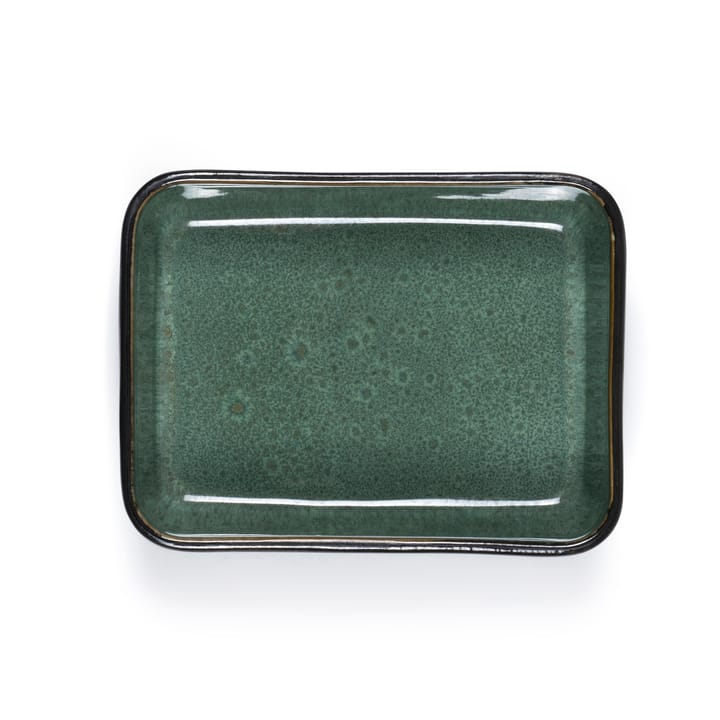 Talerz do serwowania Bitz czarny 19x14 cm, Zielony Bitz