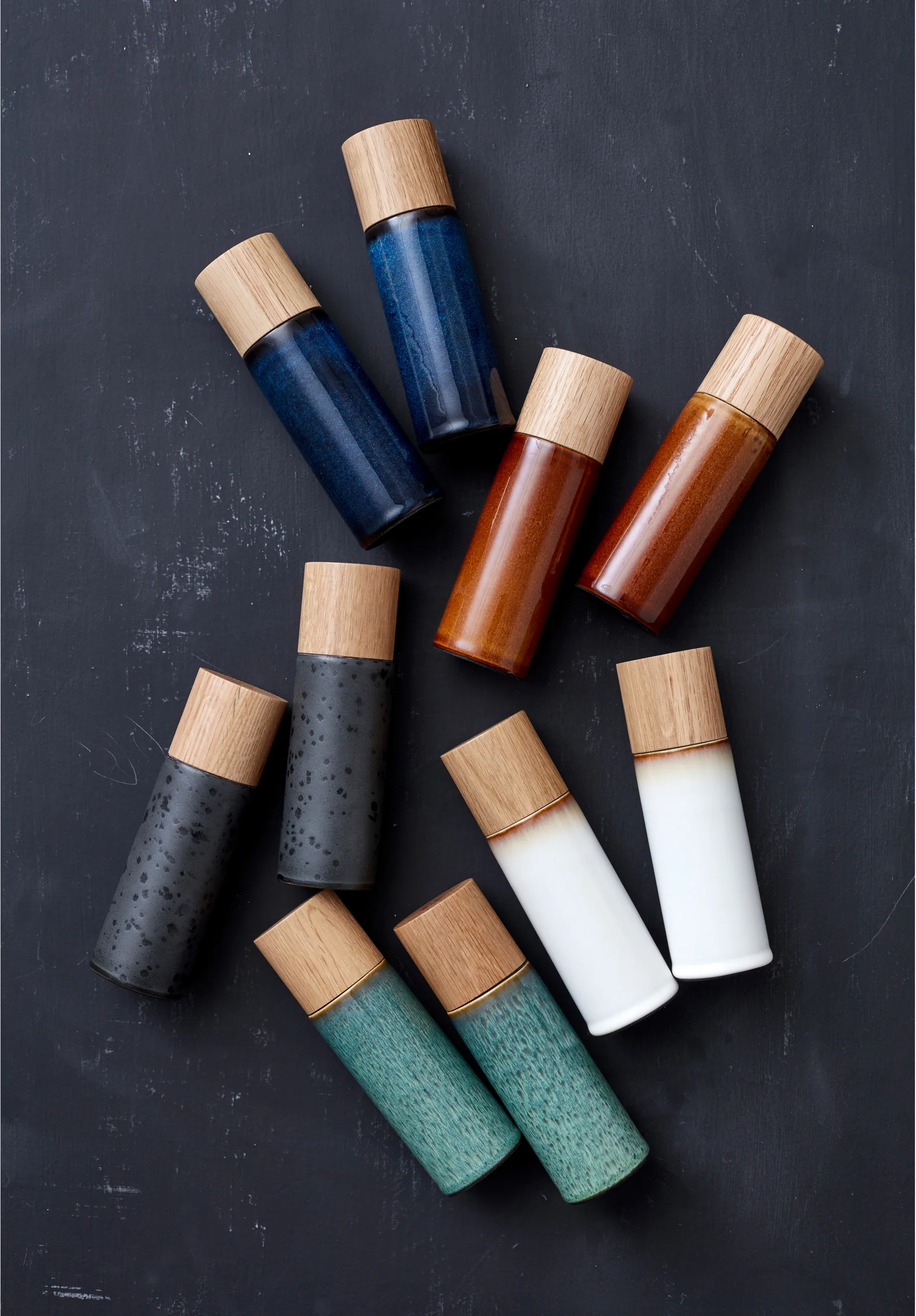 Zestaw solniczka i młynek do pieprzu Bitz 17 cm 2 części, Zielony Bitz