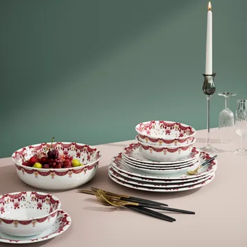 Bjørn Wiinliść talerz świąteczny Ø 28 cm - czerwony - Bjørn Wiinblad