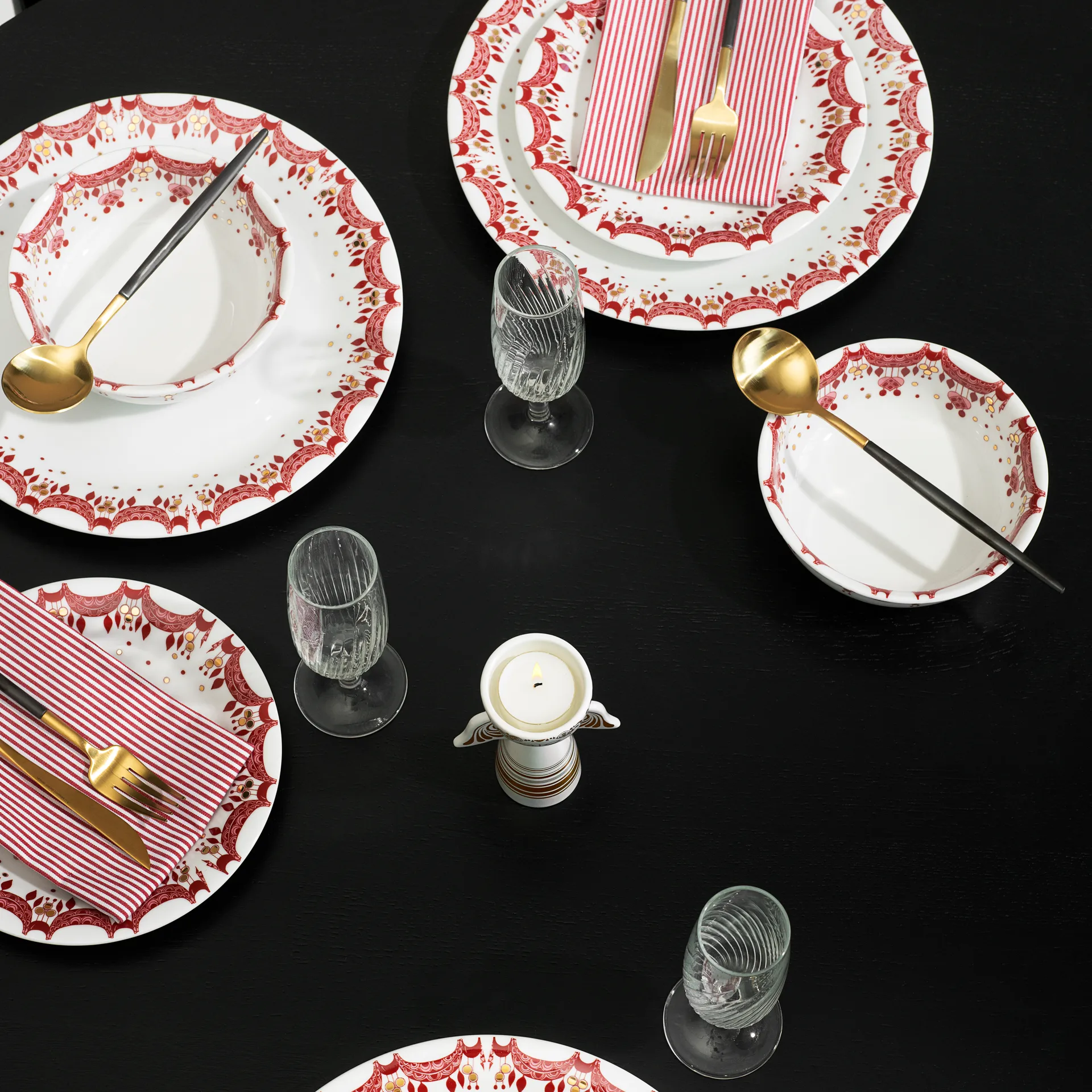 Bjørn Wiinliść talerz świąteczny Ø 28 cm, czerwony Bjørn Wiinblad