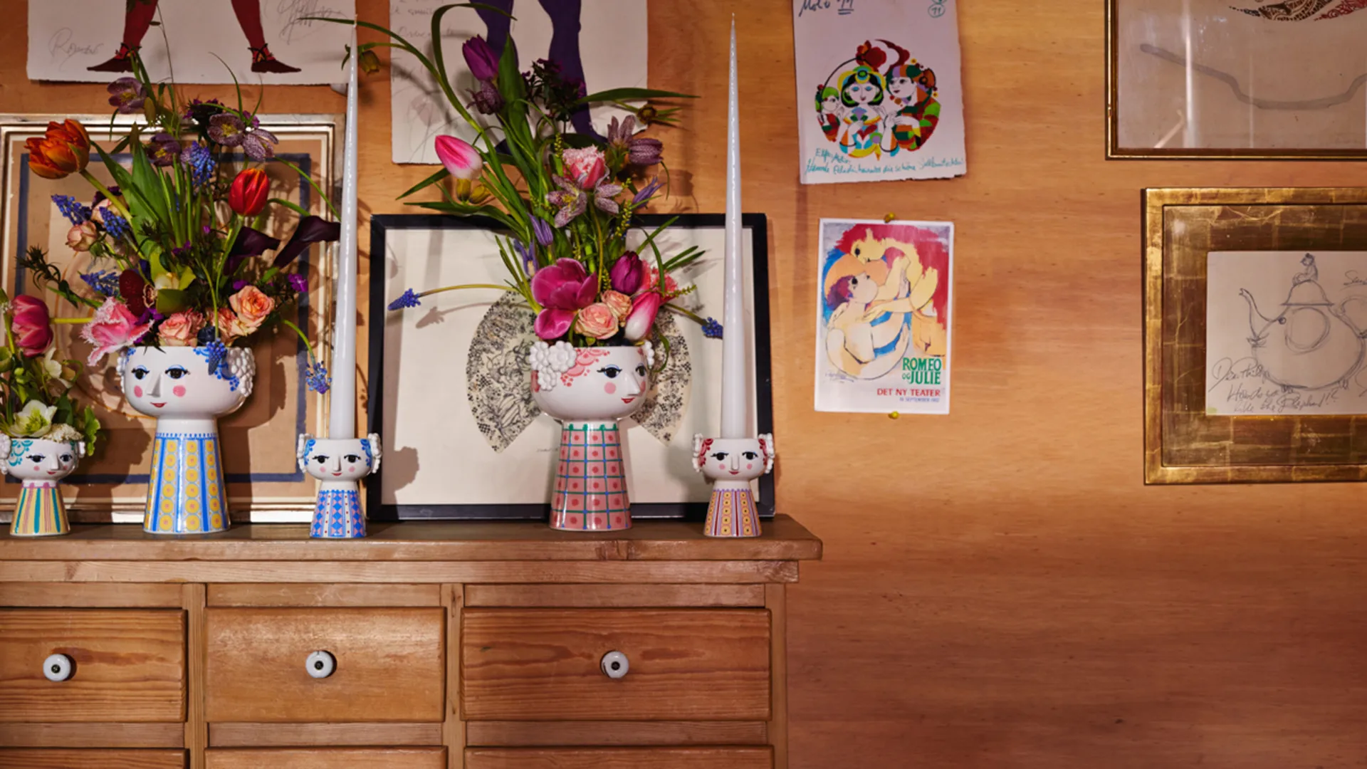 Świecznik Eva 9,5 cm, Ciemny niebieski Bjørn Wiinblad