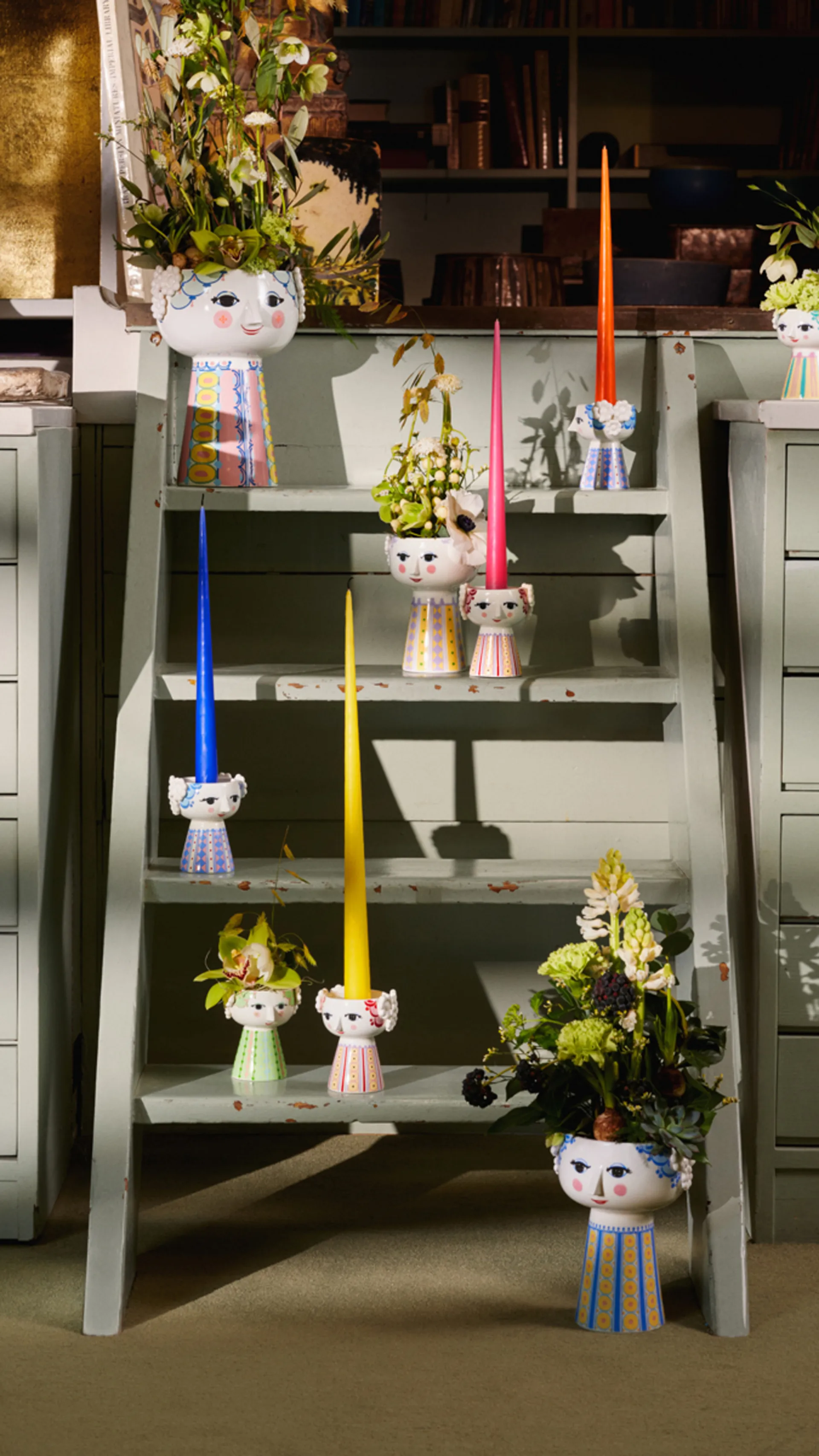 Świecznik Eva 9,5 cm, Ciemny niebieski Bjørn Wiinblad