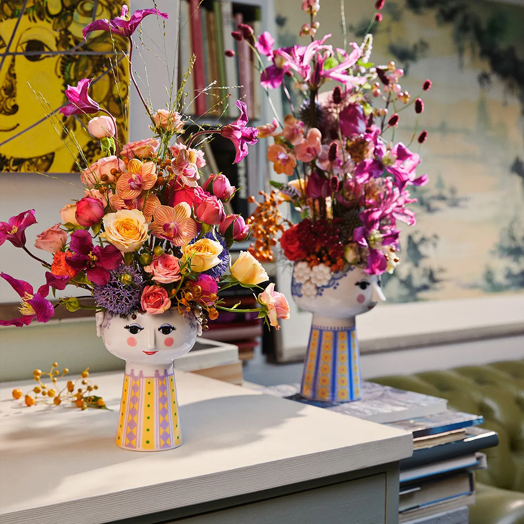 Wazon Eva 18,5 cm, Niebieski-niebieski Bjørn Wiinblad