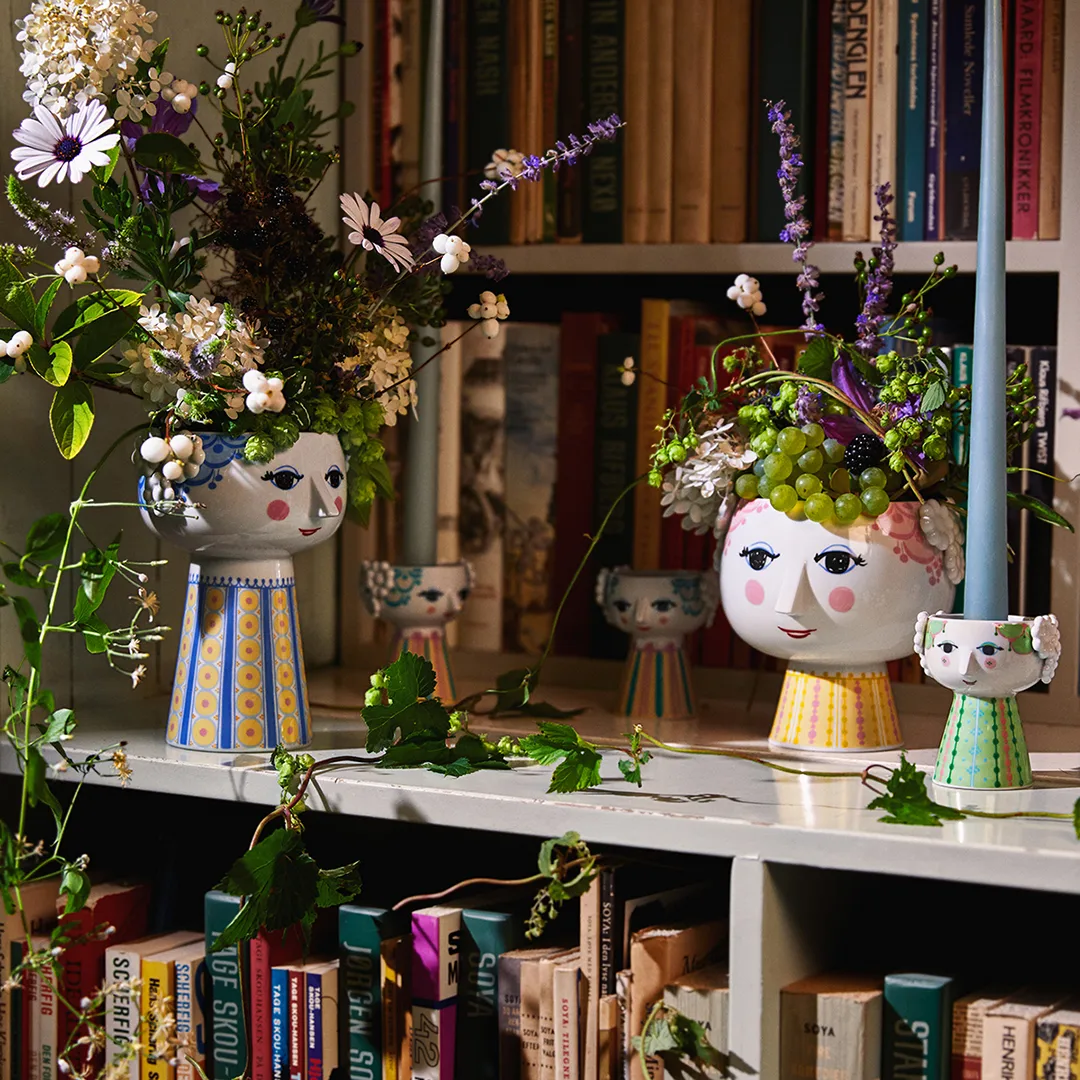 Wazon Eva 18,5 cm, Niebieski-niebieski Bjørn Wiinblad