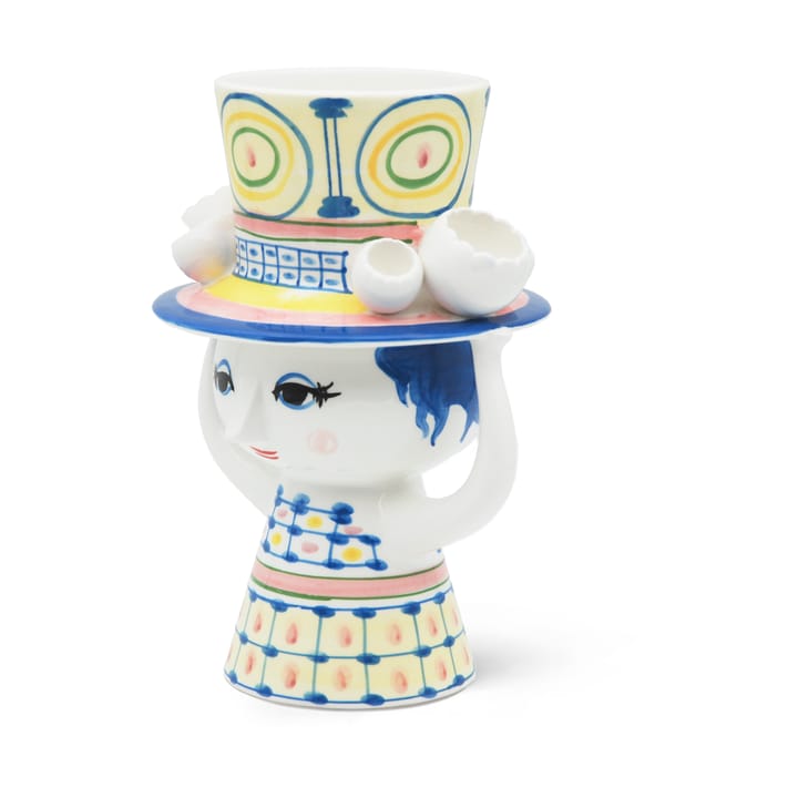 Wazon Lady with hat W20,5 cm, Niebieski Bjørn Wiinblad