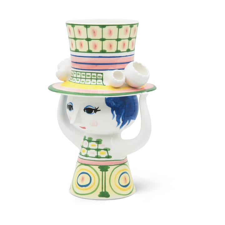 Wazon Lady with hat W24,5 cm, Zielony Bjørn Wiinblad