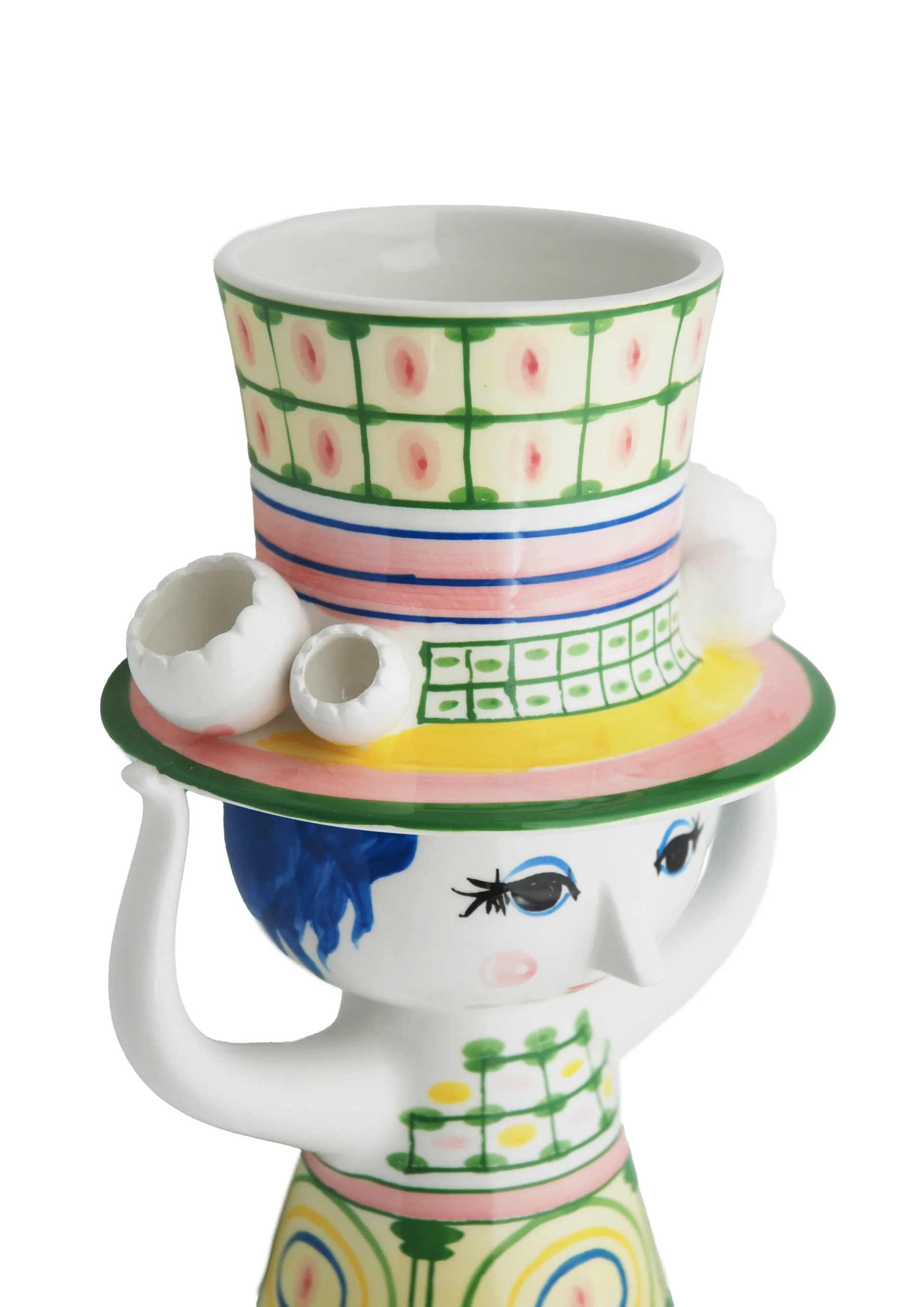 Wazon Lady with hat W24,5 cm, Zielony Bjørn Wiinblad