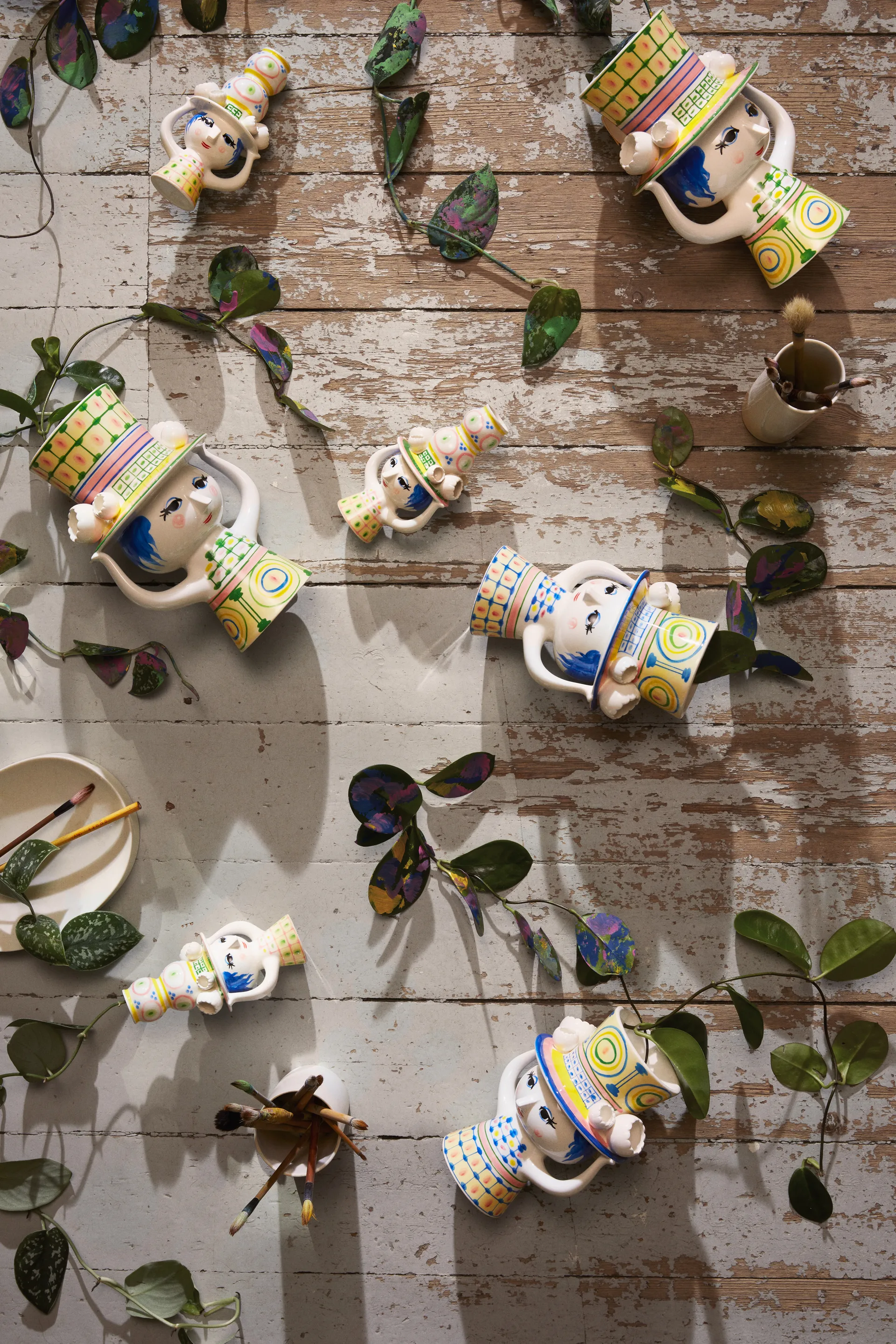 Wazon Lady with hat W24,5 cm, Zielony Bjørn Wiinblad