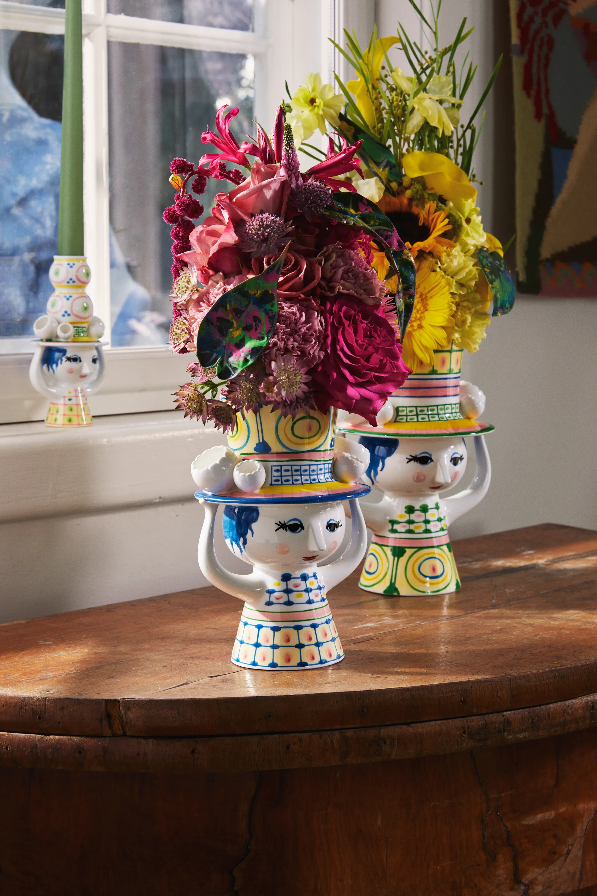 Wazon Lady with hat W24,5 cm, Zielony Bjørn Wiinblad