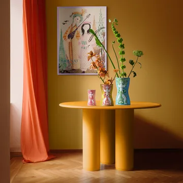 Wazon Nina - Żółty-różowy, 22 cm - Bjørn Wiinblad