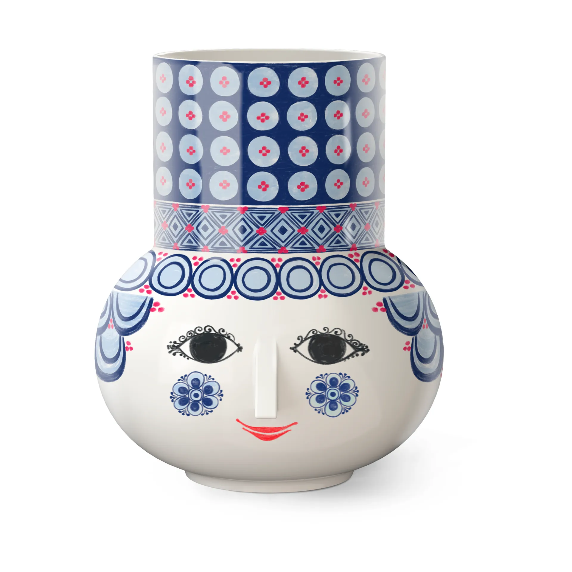 Wazon Olga 20 cm, Niebieski Bjørn Wiinblad