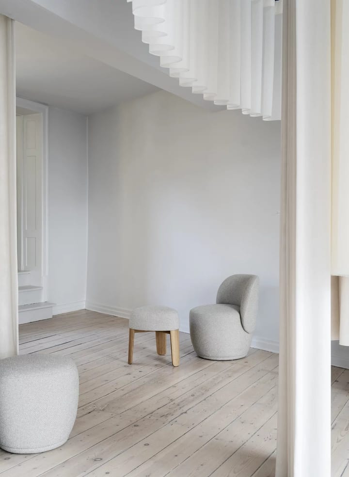 Ławka Kuon, Boucla beige blomus