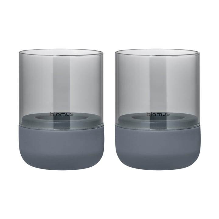 Calma lampion na świecę Ø7 cm 2-pak - Steel grey-smoke - Blomus