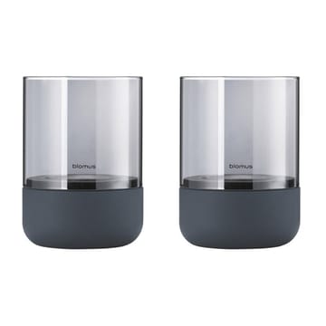 Calma lampion na świecę Ø7 cm 2-pak - Steel grey-smoke - Blomus