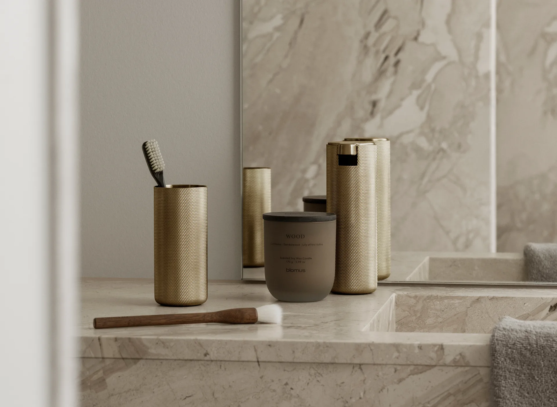 Dozownik do mydła Modo Rof, Brass, 165 ml blomus