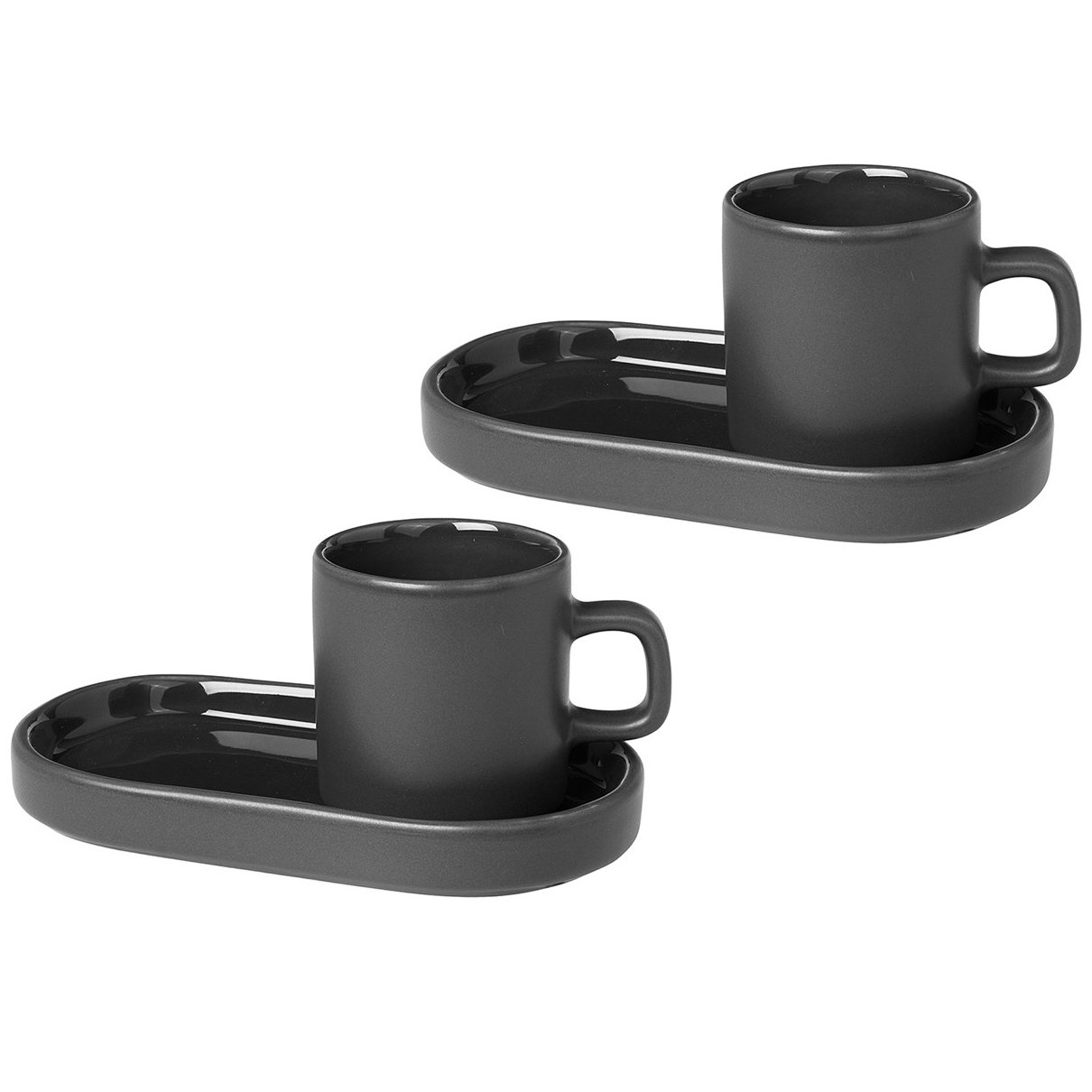 blomus Filiżanka do espresso Pilar ze spodkiem, opakowanie 2 szt. Agave green