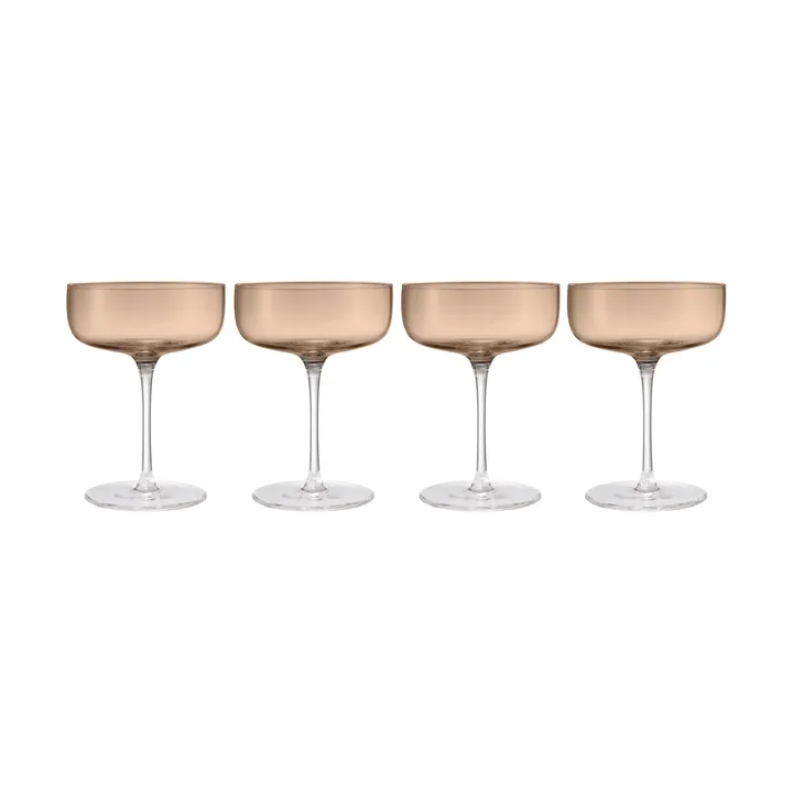 Fuumi kieliszki do szampana coupe 280 ml, 4‑pak - Coffee-przezroczysty - blomus