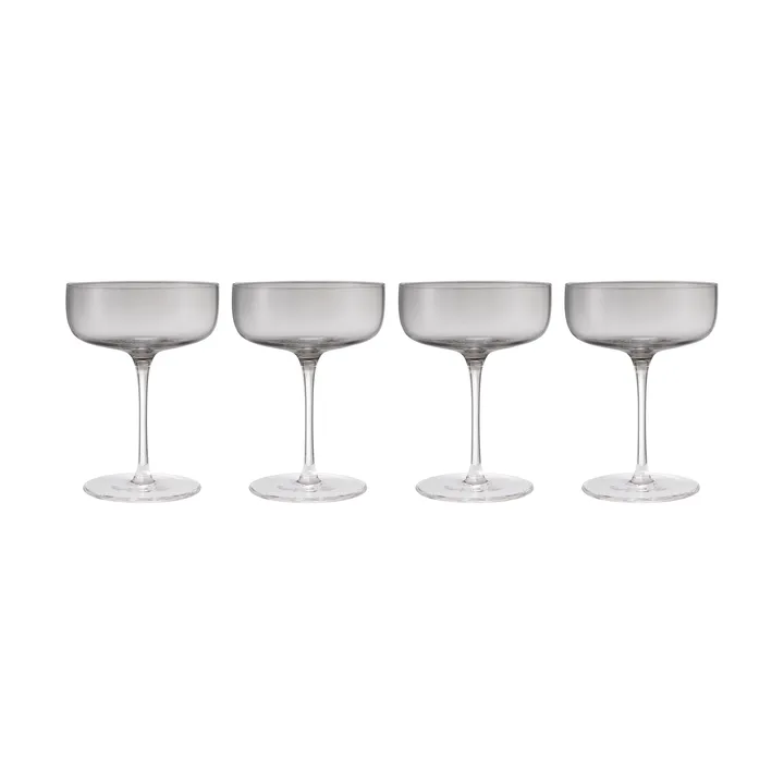 Fuumi kieliszki do szampana coupe 280 ml, 4‑pak - Smoke - przezroczysty - blomus