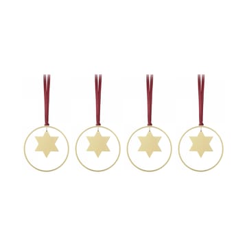 KITAI zawieszka świąteczna 8,5 cm 4-pak - Stars - Blomus