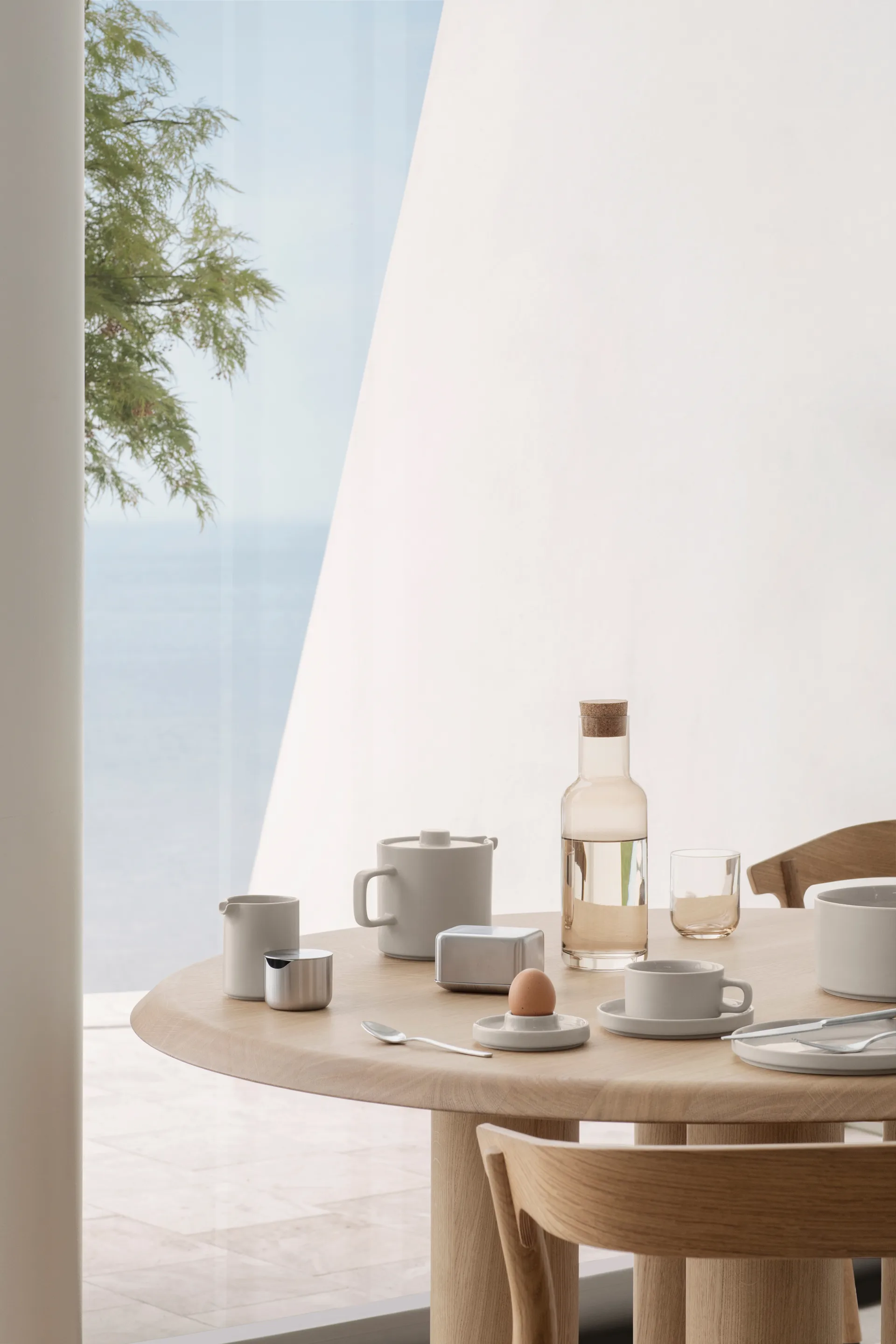 Kubek do herbaty Pilar ze spodkiem 2-pak, Moonbeam blomus