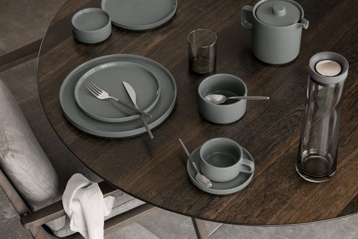 Kubek do herbaty Pilar ze spodkiem 2-pak, Pewter Blomus