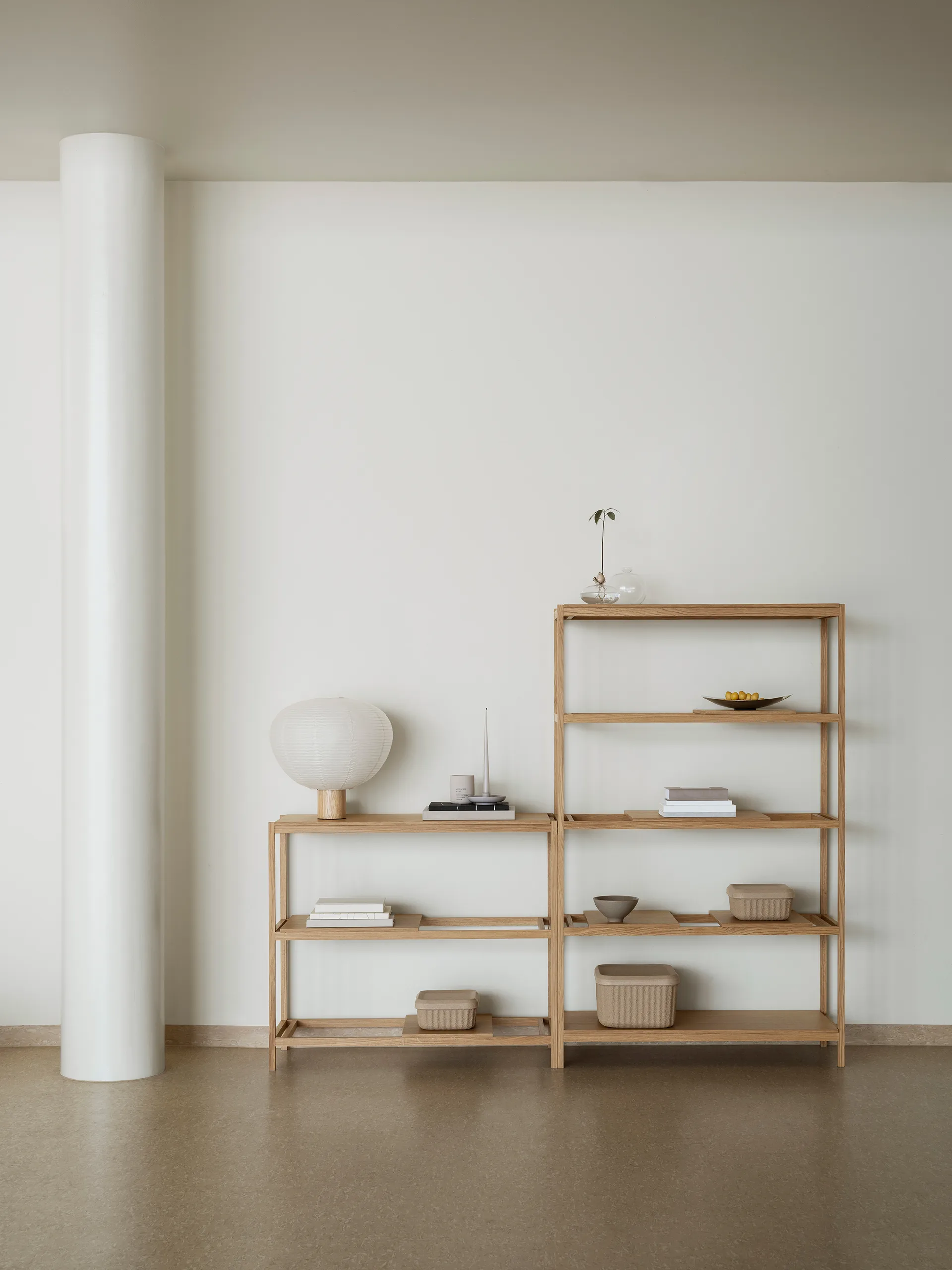 Lampa stołowa Kami 46 cm, Dąb blomus