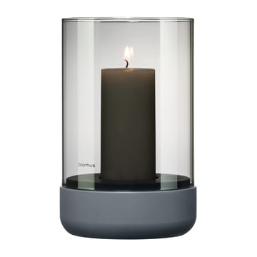Lampion Calma ze świecą blokową Ø12 cm - Gray-smoke - blomus