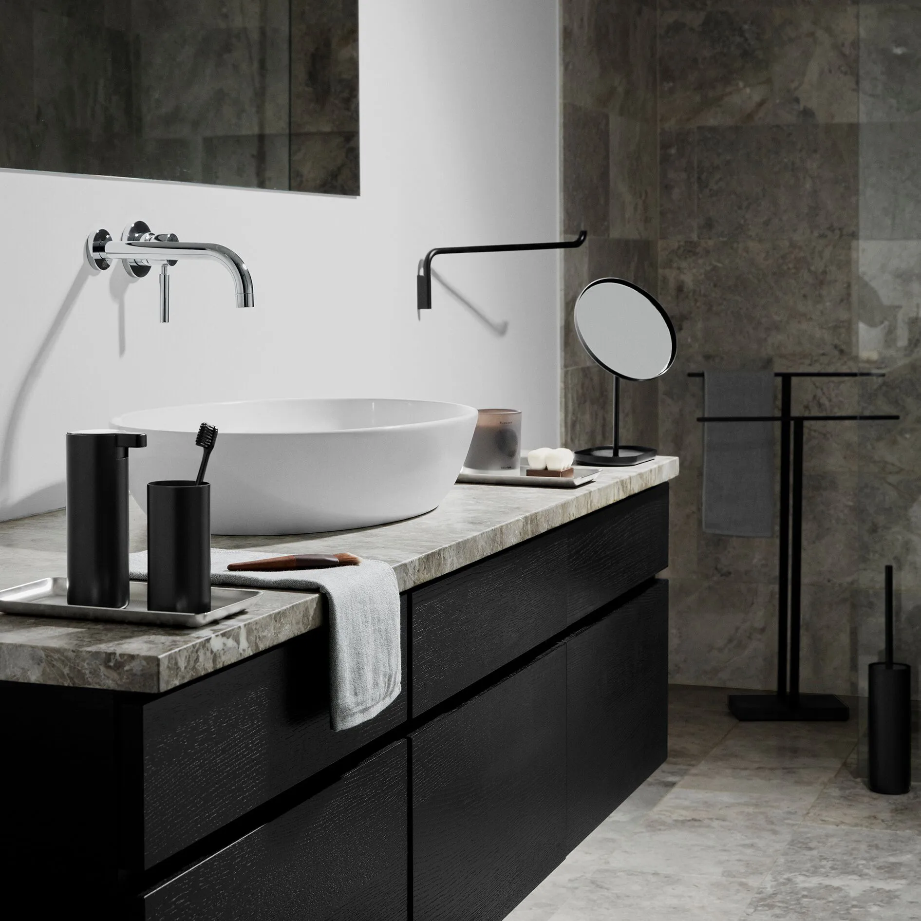 Lusterko do makijażu Modo, Czarny blomus